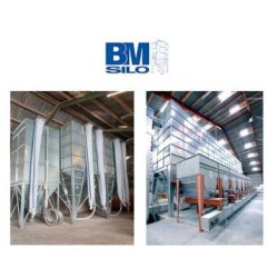 Silo de stockage BM Silo - acier galvanisé à chaud, résistant aux intempéries et compatible céréales, granulés, aliments farineux
