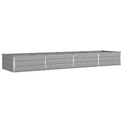 Helloshop26 - Jardinière rectangulaire moderne 195 x 100 x 45 cm design industriel extérieur en acier galvanisé gris clair 02_0059211 - gris acier