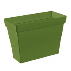 2A-001UW1 - Bacs à fleurs et jardinières - Pot Roméo rectangulaire bambou - 78 x 55 cm - Vert - Bouillard