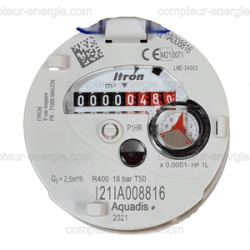 Compteur d'eau volumétrique itron aquadis spécial rouleaux 4/4 itron - aquadis r4/4 dn15