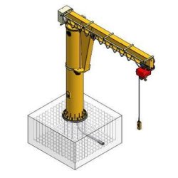 Potences sur fût - rotation totale 360° - flèche surélevée - capacité 125 à 10.000 kg