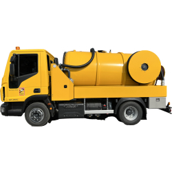 Combiné hydrocureur 12T - Débouchages grandes capacités et pompage de fosses - De 90L/min à 175 bars, à 37L/min à 400 bars - Cuve 7000L