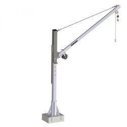 Potence de levage - Haacon France - version zinguée ou inox - charge 250 kg - flèche réglable 1400-2000 mm