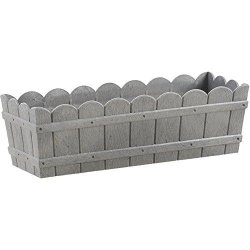 Jardinière EMSA Country - 50 cm - Gris - Imitation bois authentique - Dimensions 50x17x15 cm