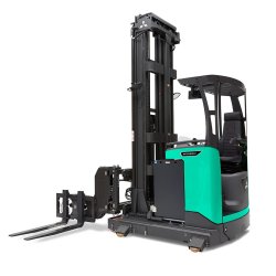 Chariot tri-directionnel Mitsubishi THD13-15N3 - pour allées étroites et stockage haute densité