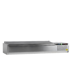 Vitrine réfrigérée GN1/3 GVC38-160 S/S Inox L1600mm 33600 TEFCOLD
