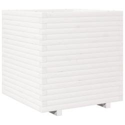 Helloshop26 - Jardinière bac lit surélevé plantes fleurs terrasse jardin 70 x 70 x 72 cm bois de pin massif blanc 02_0037838 - blanc Bois massif 30