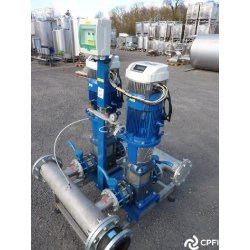Surpresseur d'eau sur châssis - 2 pompes LOWARA 7.5 kW avec variateur intégré