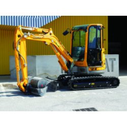 Mini-pelle à chenilles compacte 4T - ViO38-6, profondeur de fouille 3530 mm, idéale pour travaux de terrassement - Disponible en location