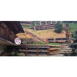 Murs de soutènement en bois - Dynamique Environnement - Mélèze, châtaignier, acacia, chêne