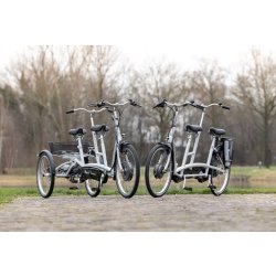 Tricycle Twinny Plus avec deux roues à l'arrière pour une meilleure stabilité
