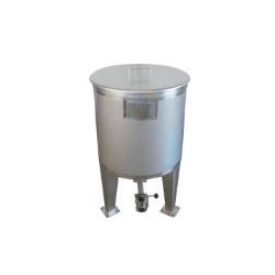 Cuves de stockage en inox Vc-slo - 50 à 1.000 L - Fond conique - Certificat alimentaire