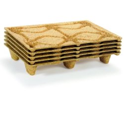 Palette moulée en bois emboîtable légère et solide - Charge de 300 à 900 kg - Présentation soignée et norme NIMP 15