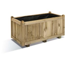 Bac rectangulaire Vendôme 100 - 113L - pin européen traité - 92 x 46 x 43 cm