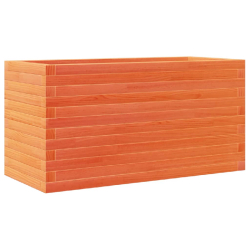 Helloshop26 - Jardinière bac lit surélevé plantes fleurs terrasse jardin cire 90 x 40 x 46 cm bois de pin massif marron 02_0038510 - marron Bois ma