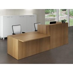 Banque d'accueil en bois design pas cher avec PMR
