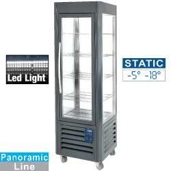 Vitrine réfrigérée panoramique 5 niveaux - 360 litres - Inox anthracite SNE/SB-B1