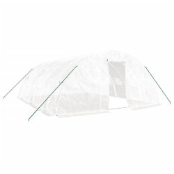 Helloshop26 - Serre tente abri plante fleur légumes avec cadre en acier 30 m² 6 x 5 x 2,3 m blanc 02_0044571 - blanc acier 3000220221251