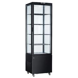 METRO Professional Vitrine réfrigérée GGC3270B, plastique/verre, 52 x 48.5 x 189,5 cm, 270 l, froid ventilé, 300 W, clayettes réglables, noir - n
