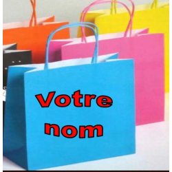 250 Sacs personnalisés, kraft brun - blanc ou coloré, à poignées torsadées, 250x100x320 mm - SKFTPTTP-DN03/2P