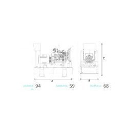Gza3-9 M6 groupe électrogène - Genelec - 10,1kW - Diesel Hatz 1D81S - Démarrage électrique