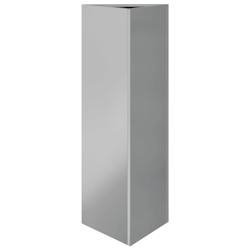 Helloshop26 - Jardinière bac lit surélevé plantes fleurs terrasse jardin triangulaire 30 x 26 x 75 cm acier galvanisé Argent 02_0038806 - acier 30