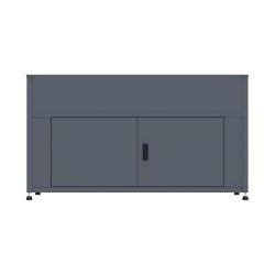 COULEURS DU MONDE Armoire grand format avec jardinière – Acier galvanisé gris - gris acier 3700263329616