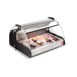 Gasfrit – Vitrine réfrigérée d’exposition pour poisson avec vitre incurvée, 1070 × 882 × 419 mm - inox GFF401