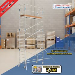 Kit echafaudage Tour Roulante - Neuf - Hauteur de travail : 7,30 mètres