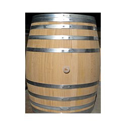 Tonneau en bois 400L pour eau-de-vie - 105 cm de longueur - 10 cercles galvanisés