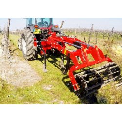 Déchaumeur à dent Bulltech 5 - Quivogne - 1,50m de largeur de travail avec rouleau et sécurité boulon ou non-stop ressort