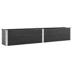 Helloshop26 - Jardinière bac lit surélevé plantes fleurs terrasse jardin de jardin 200 x 50 x 54 cm WPC gris 02_0039400 02_0039400 - gris Bois mass