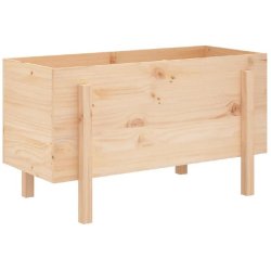 Helloshop26 - Lit surélevé de jardin 101 x 50 x 57 cm vaste espace décoratif style rustique en bois pin 02_0048499 - Bois massif 3000235313392