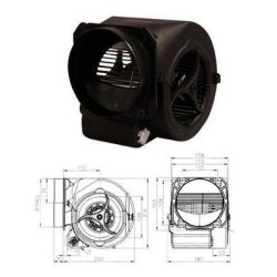 Ventilateur centrifuge d2e 146 hs97.01 ebmpapst
