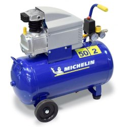 Compresseur d'atelier MICHELIN MB50 - 50 L - 2 CV - 230 V - Tête lubrifiée - Usage polyvalent