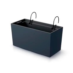 Prosperplast - Jardinière URBI CASE W - 39,5x18,5x19,5 cm, anthracite - gris plastique ZA4111