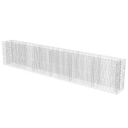 Helloshop26 - Jardinière lit surélevé plantes fleurs jardin à gabion acier galvanisé 540 x 50 x 100 cm 02_0001306 - acier 3000076761536