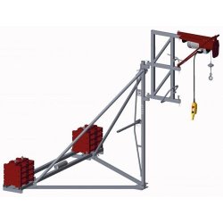 Potence de terrasse lestable PTL200 - Charge maximale 200 kg - Hauteur sous crochet 1500/2000 mm - Rotation 210°