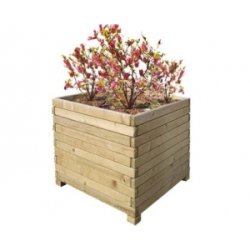 Bacs à fleurs et jardinières en bois carré haute - Bois de pin - Traitement autoclave classe 4 - Dimensions 1000x1000x1000mm