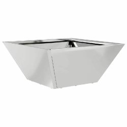 Helloshop26 - Cache-pot de jardin trapézoïdal moderne pour terrasse 35 x 35 x 15 cm en acier galvanisé argent 02_0052364 - métal 3000237378429