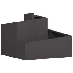 Helloshop26 - Cache-pot de jardin design moderne extérieur 60 x 60 x 50 cm en acier noir 02_0052211 - noir métal 3000237301076