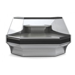 Vitrine d'angle positif L.1520mm P.1520mm Vitre bombée Docriluc