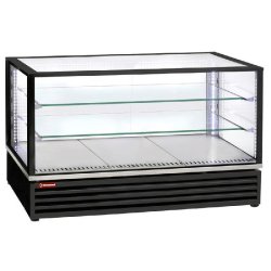 Vitrine réfrigérée positive à poser 3 étagères gn 1/1 noire - VRDG-B1-R2