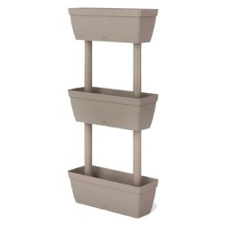 ArtPlast - Jardinière verticale à 3 niveaux 49x16,1x22 cm, grise - Collection LOLEGO VEG RESIN - gris plastique polypropylène 92853