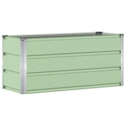 Helloshop26 - Jardinière design moderne polyvalente terrasse 100 x 40 x 45 cm en acier vert 02_0059258 - vert acier 3000241027924