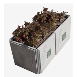 Jardinière ECO double UM1486 - 100% plastique recyclé et sans entretien