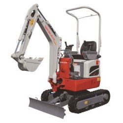 Mini-pelle Takeuchi 1150kg (type TB210R) - 11.3cv - Largeur ajustable 750mm à 1020mm