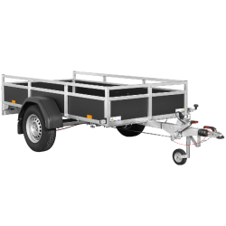 Remorque polyvalente - Saris WOOD CW 255 133 1350 1 - 1 essieu freiné - PTAC : 1350 Kg - 255 x 133 cm
