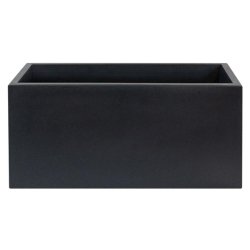 WellHome - Pot de fleurs en polyéthylène 80x40x40cm Top Garden RODRI coloris anthracite - gris plastique PLS033