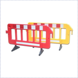 Barrière de chantier en plastique Tego-Pro - Polypropylène et caoutchouc - 1950x1000x50mm - 14kg